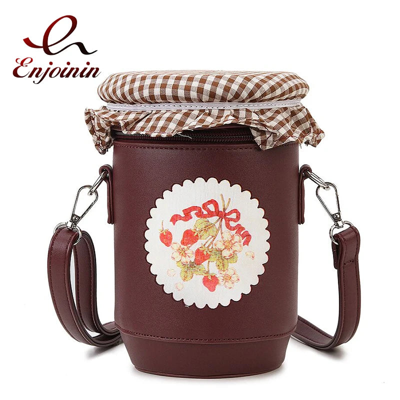 Brown Shoulder Bag Cross Body for Women Girls Small Bucket Bag