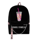 Charli D'Amelio Backpack Kpop Key Chain Bag Boys Girls Candy Backpack