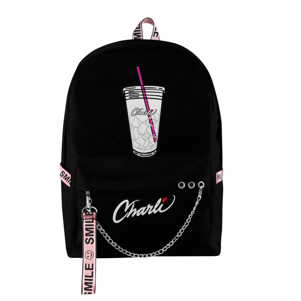 Charli D'Amelio Backpack Kpop Key Chain Bag Boys Girls Candy Backpack