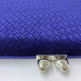 Nuphia Suede Velvet Navy Evening Clutch Bag