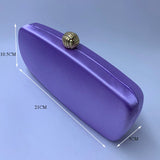 Nuphia Satin Box Clutch Evening Bag Light Purple