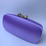 Nuphia Satin Box Clutch Evening Bag Light Purple
