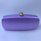 Nuphia Satin Box Clutch Evening Bag Light Purple