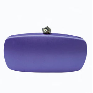 Nuphia Satin Box Clutch Evening Bag Light Purple