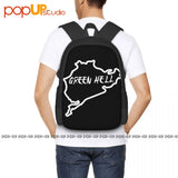 Nurburgring Ring Green Hel Karting F1 Backpack Large Capacity