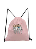Cartoon Nurse Drawstring Bag for Kids, Teens, and Travel - Soft Back Bag