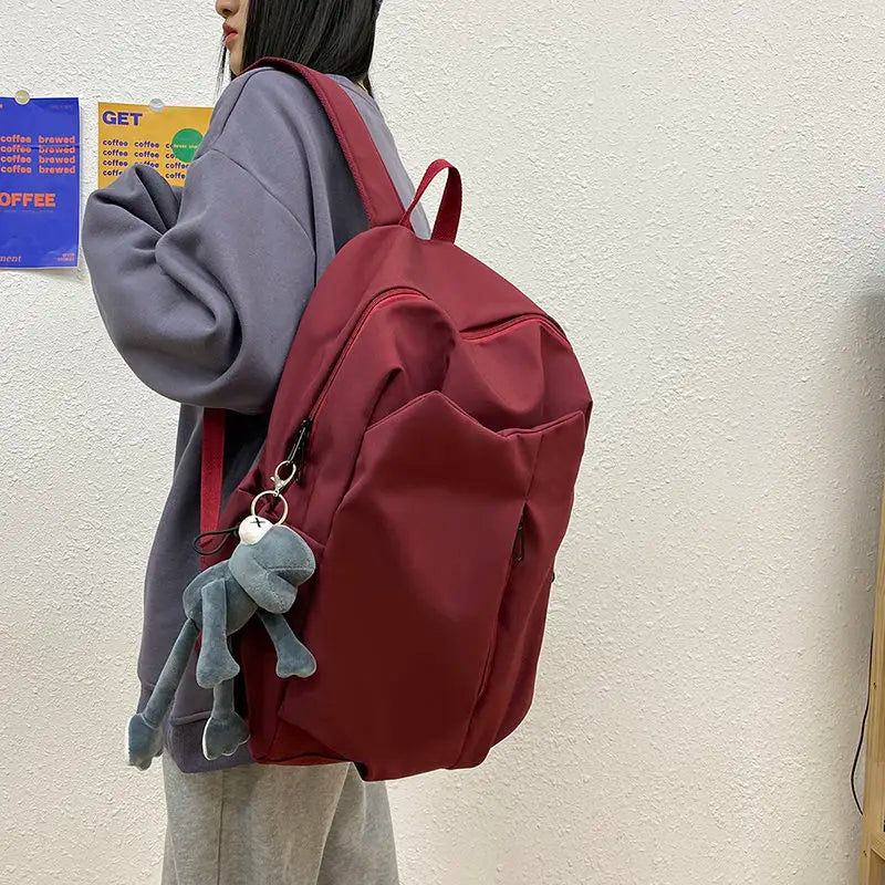 Nylon Backpacks Women Irregular Zipper Large Capacity Backpack