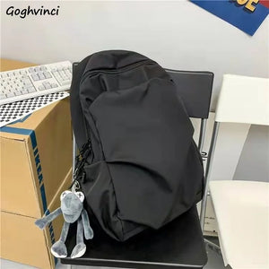 Nylon Backpacks Women Irregular Zipper Large Capacity Backpack