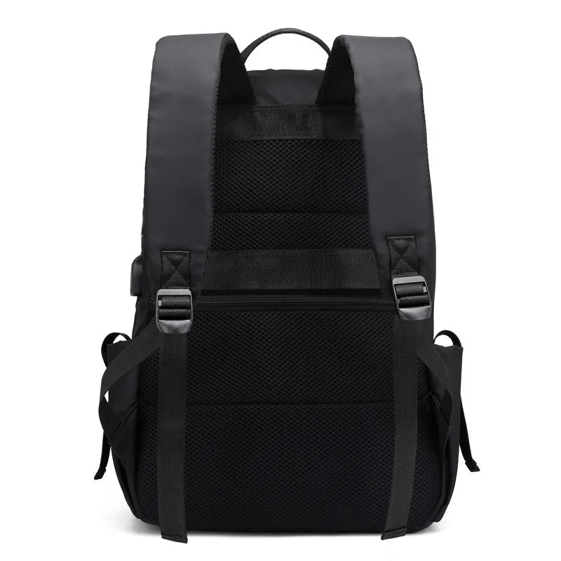 Waterproof Nylon Laptop Backpack for Women 15.6 Inch Grey