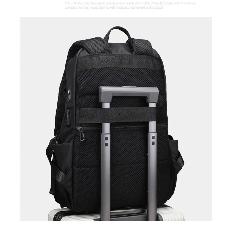 Waterproof Nylon Laptop Backpack for Women 15.6 Inch Grey