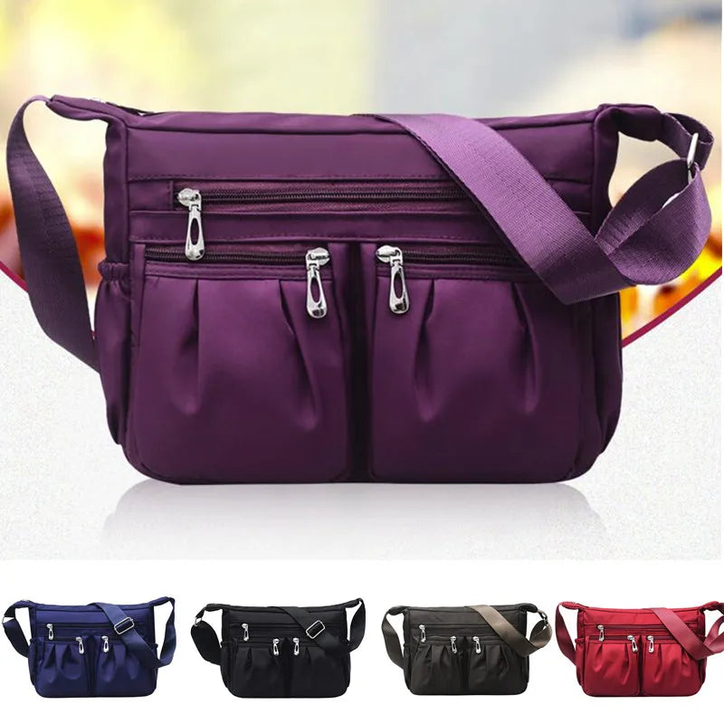 Youth Casual Nylon Diagonal Cross Bag Large Waterproof Shoulder Bag