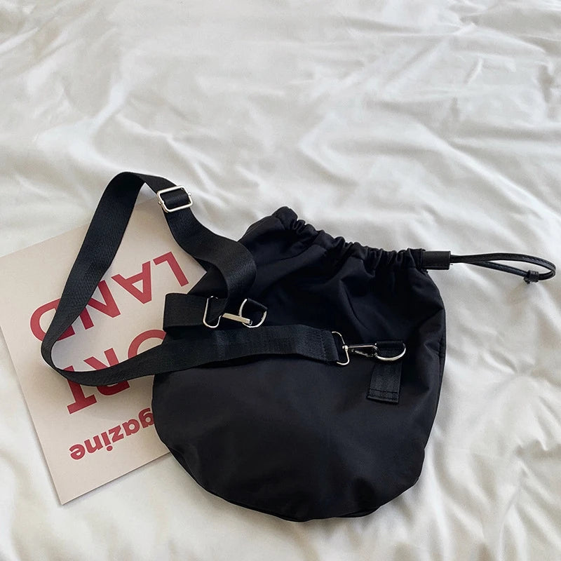 Women's Nylon Drawstring Crossbody Bag