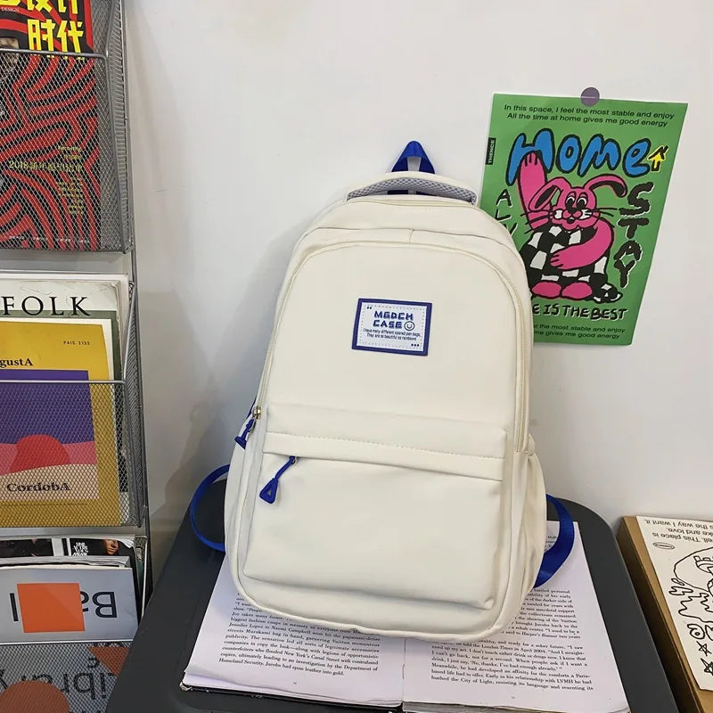 Nylon Letter Decals Laptop Capacity Female College Students Campus Backpack