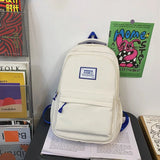 Nylon Letter Decals Laptop Capacity Female College Students Campus Backpack