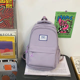 Nylon Letter Decals Laptop Capacity Female College Students Campus Backpack