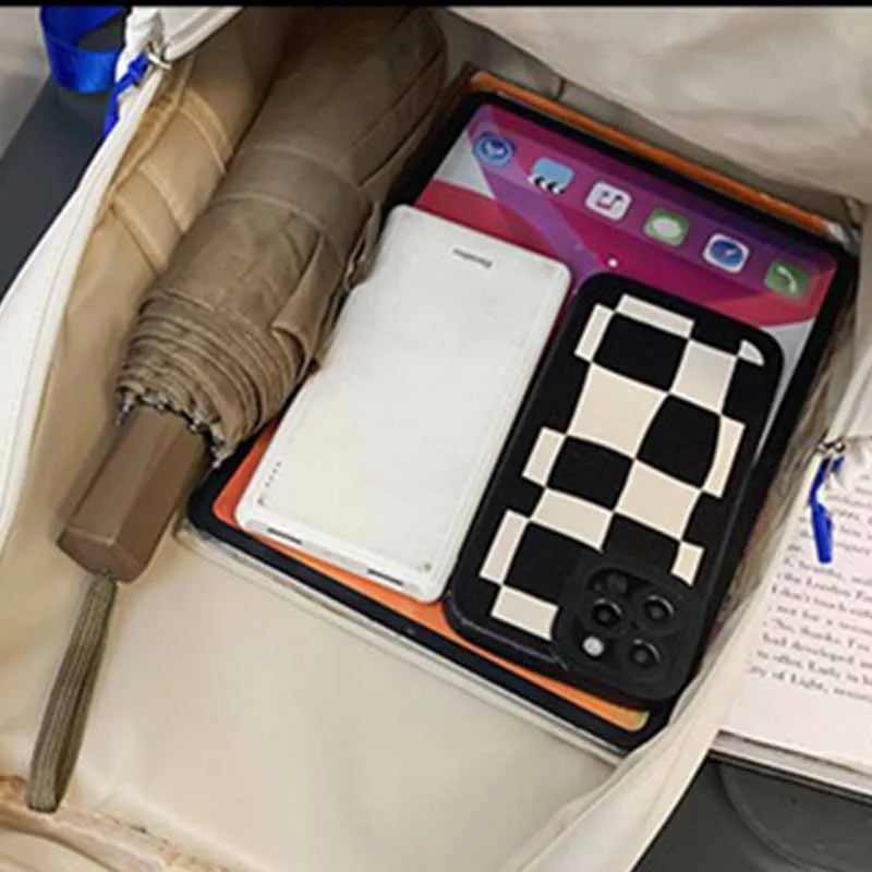 Nylon Letter Decals Laptop Capacity Female College Students Campus Backpack