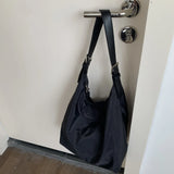 Nylon Shoulder Bag Large Capacity Handbag Shopping Bucket Bag