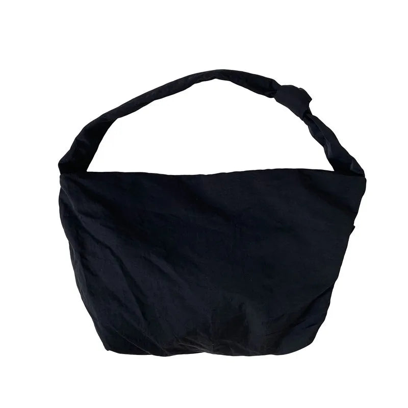 Nylon Shoulder Strap Knotted Retro Large-capacity Woman Shopping Dumpling Bag