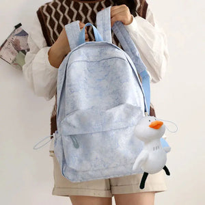 Nylon Water-proof Backpacks Women Tie-dye Sweet Candy Large Capacity Harajuku