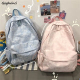 Nylon Water-proof Backpacks Women Tie-dye Sweet Candy Large Capacity Harajuku