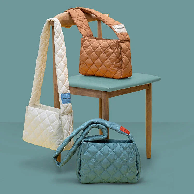 Nylon Women Bag Square Solid Zipper Shoulder Bags Handbags Crossbody Bag
