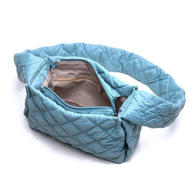 Nylon Women Bag Square Solid Zipper Shoulder Bags Handbags Crossbody Bag