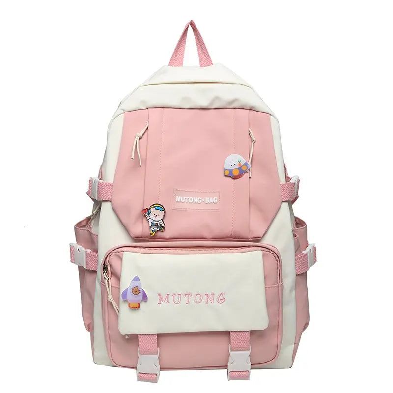 Waterproof Nylon Women School Backpack Multifunction Female Business Teenage Lap