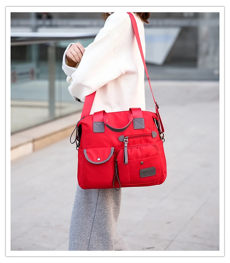 Nylon Women Shoulder Bag Waterproof Crossbody Large Capacity Travel Messenger
