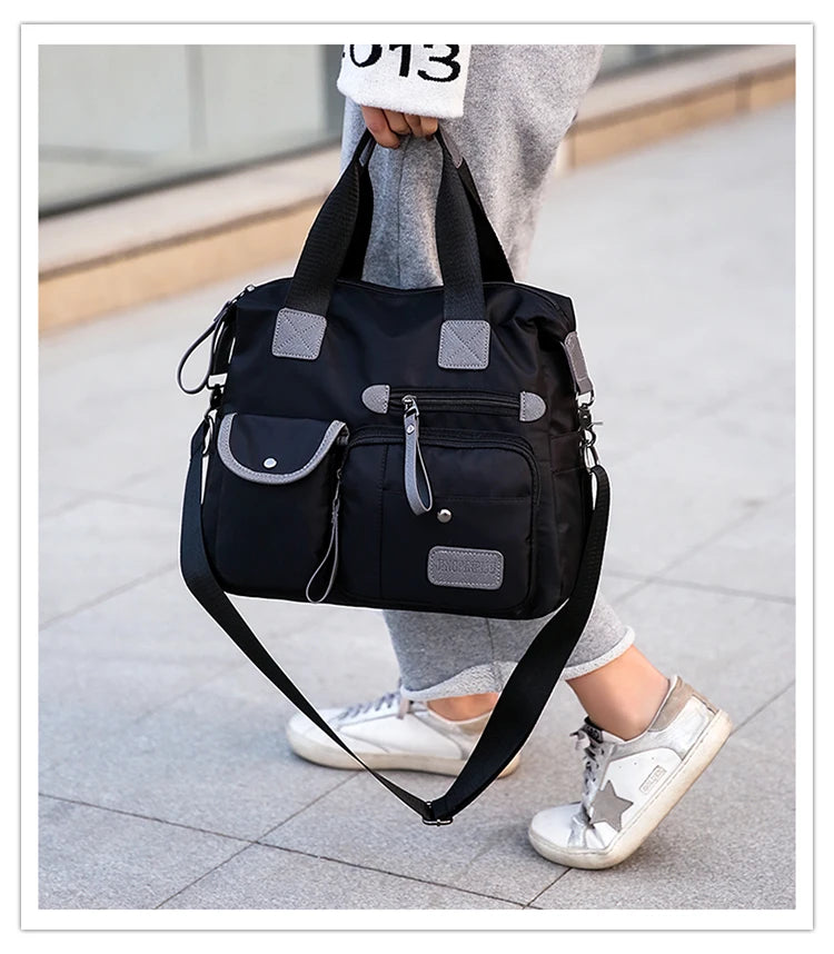Nylon Women Shoulder Bag Waterproof Crossbody Large Capacity Travel Messenger