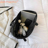 Nylon Women Shoulder Bags Large Capacity Top-handle Bags Soft Warm Zipper