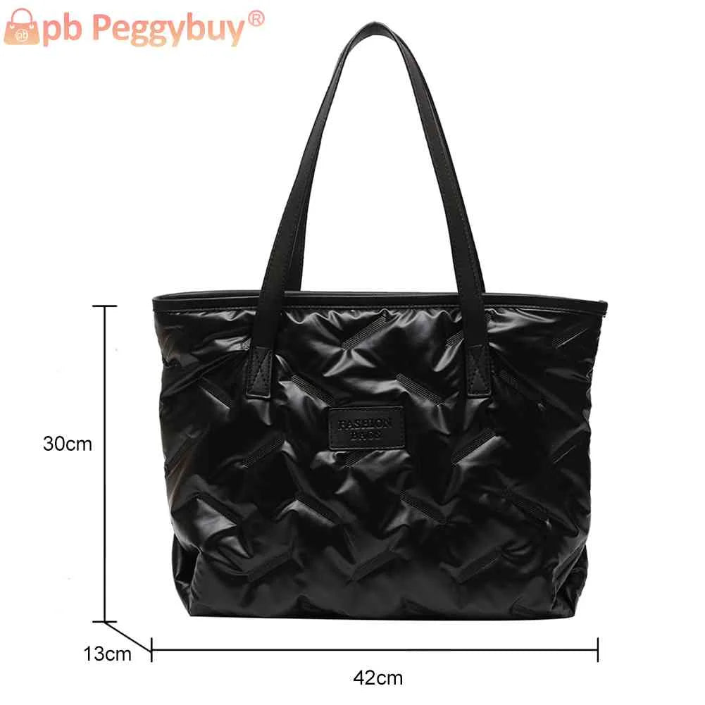 Nylon Women Shoulder Bags Large Capacity Top-handle Bags Soft Warm Zipper