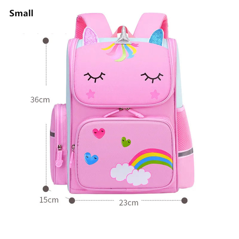 3D Cartoon School Backpack Girls Book Bag Kids - Luminous Kids Satchel