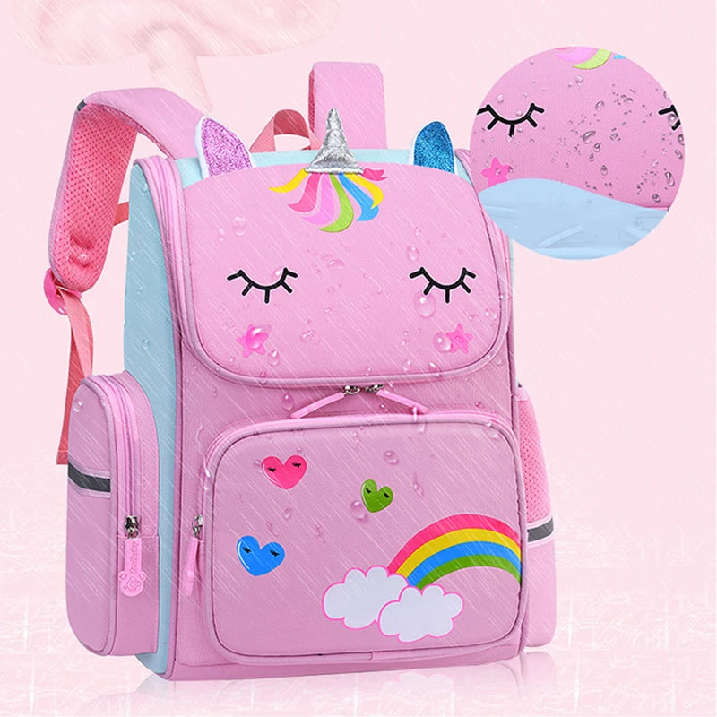 3D Cartoon School Backpack Girls Book Bag Kids - Luminous Kids Satchel