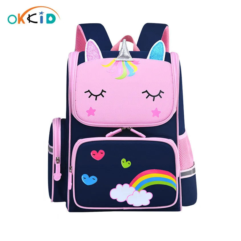 3D Cartoon School Backpack Girls Book Bag Kids - Luminous Kids Satchel