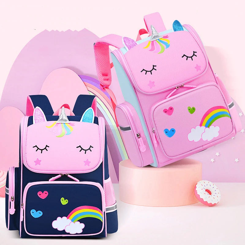 3D Cartoon School Backpack Girls Book Bag Kids - Luminous Kids Satchel