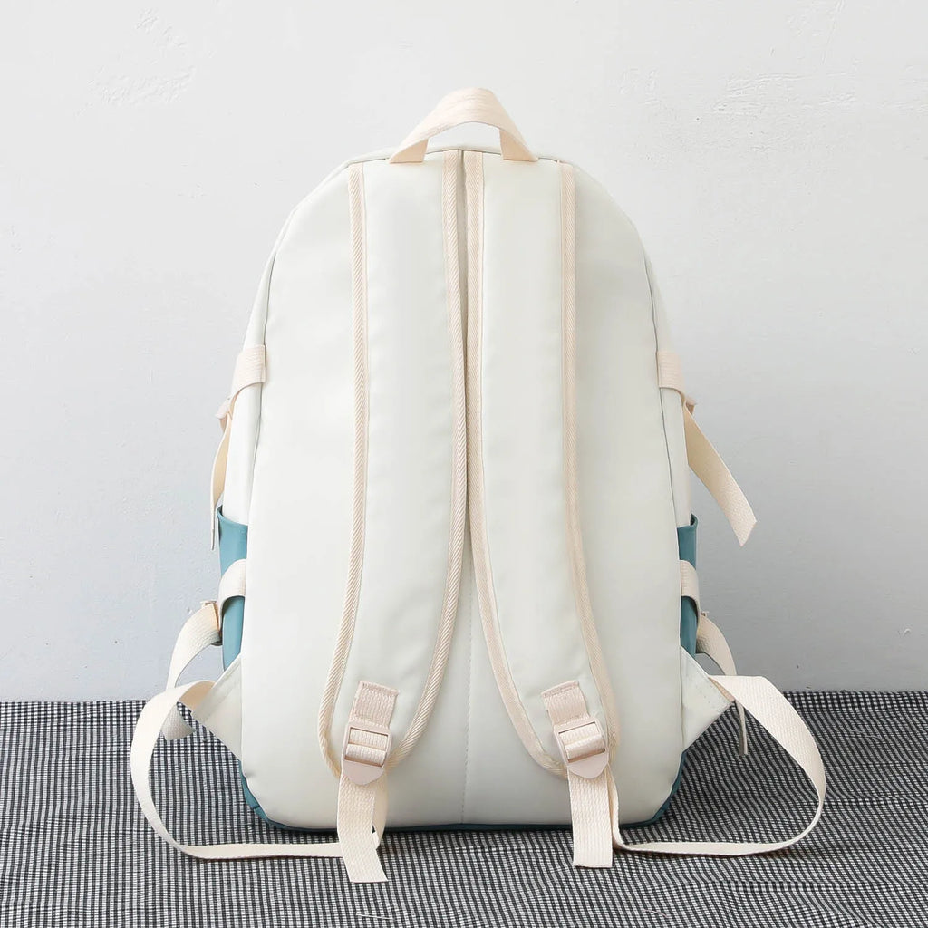 Yellow Student School Backpack for Teenage Girls