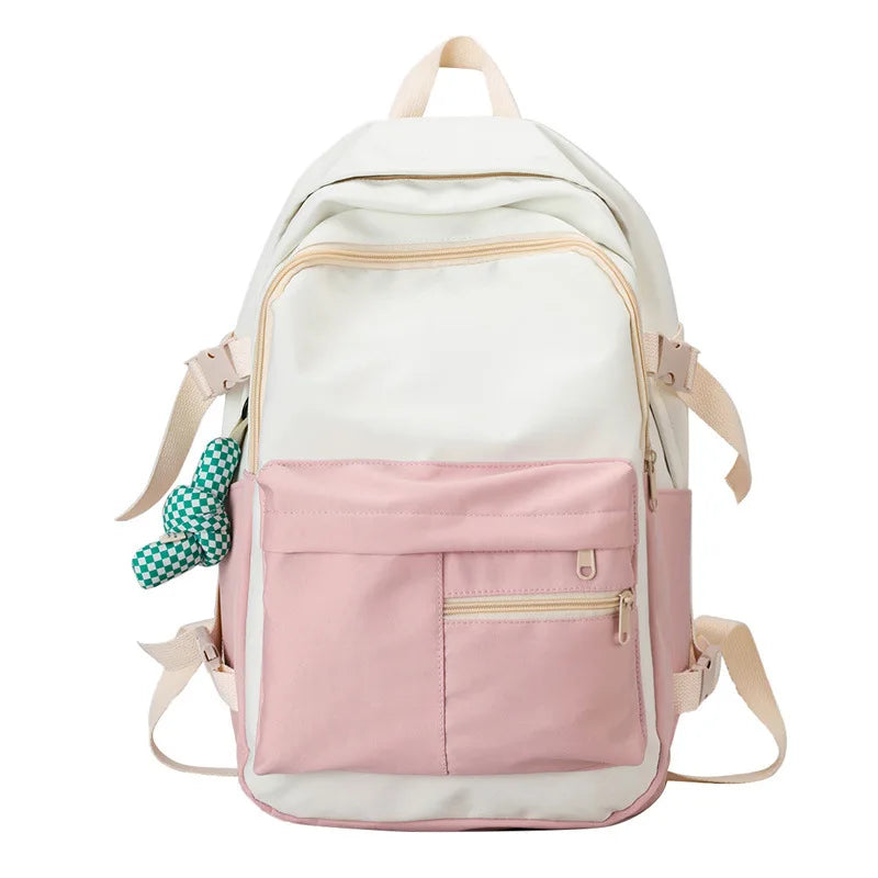 Yellow Student School Backpack for Teenage Girls