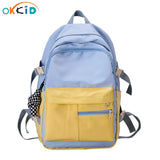 Yellow Student School Backpack for Teenage Girls