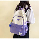 Teenage Girls Nylon Bookbag School Backpack Kids Satchel
