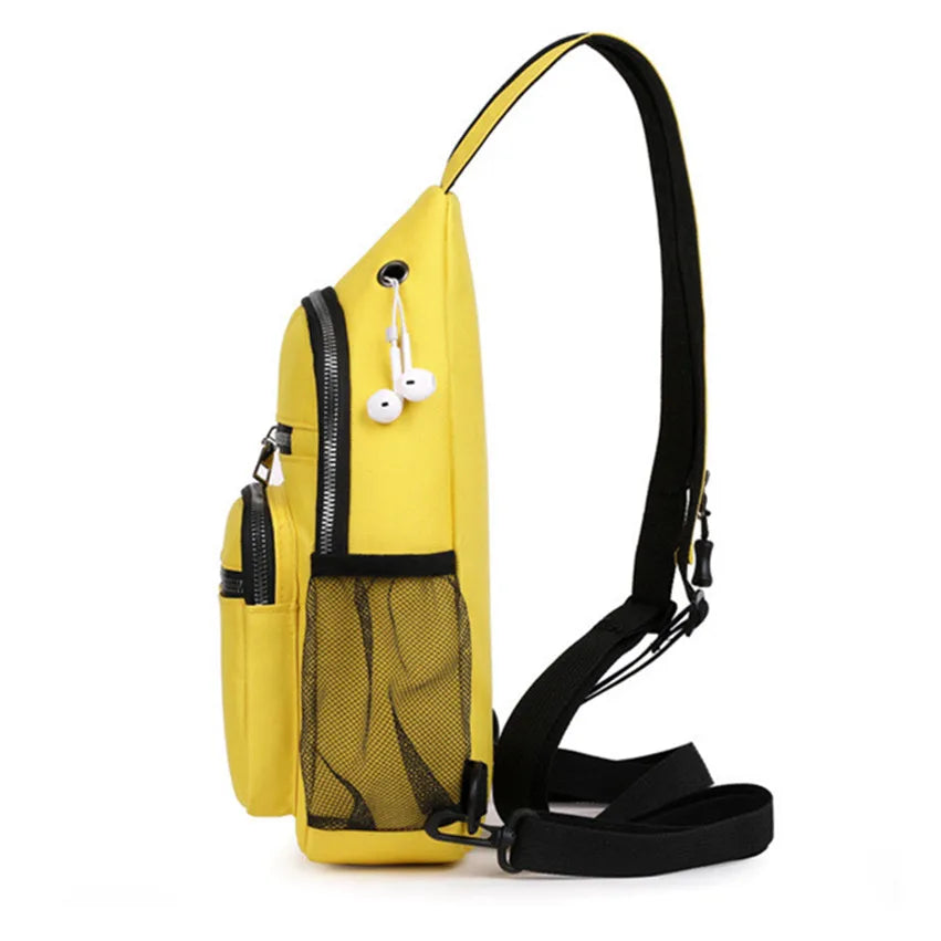 Women Mini Backpack Waterproof Nylon Small Crossbody Bag Girls Chest Bag