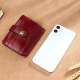 Oil Wax Leather Women Wallets PU Leather Coin Money Purse Ladies Wallet