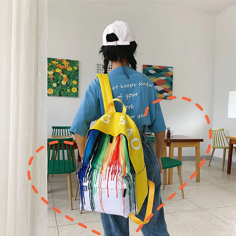 OkoLive Campus Backpack Female High School Leisure Large Capacity