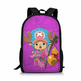 One Piece Pattern Print School Bags Daily Travel Climbing Durable Backpack
