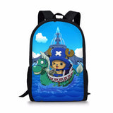 One Piece Pattern Print School Bags Daily Travel Climbing Durable Backpack