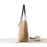 One Shoulder Straw Woven Women Tote Bag For Travel Beach