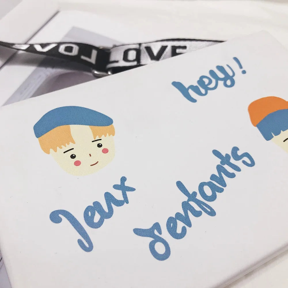 One-shoulder Wide Strap Stamp Print Box Bag