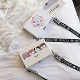 One-shoulder Wide Strap Stamp Print Box Bag