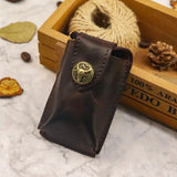 Bull Head Leather Key Case - Car Key Holder for Men and Women