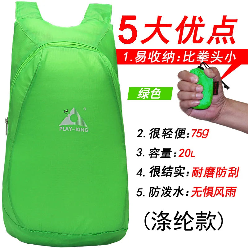 Ultralight Folding Backpack Anti-wave Water Skin Bag