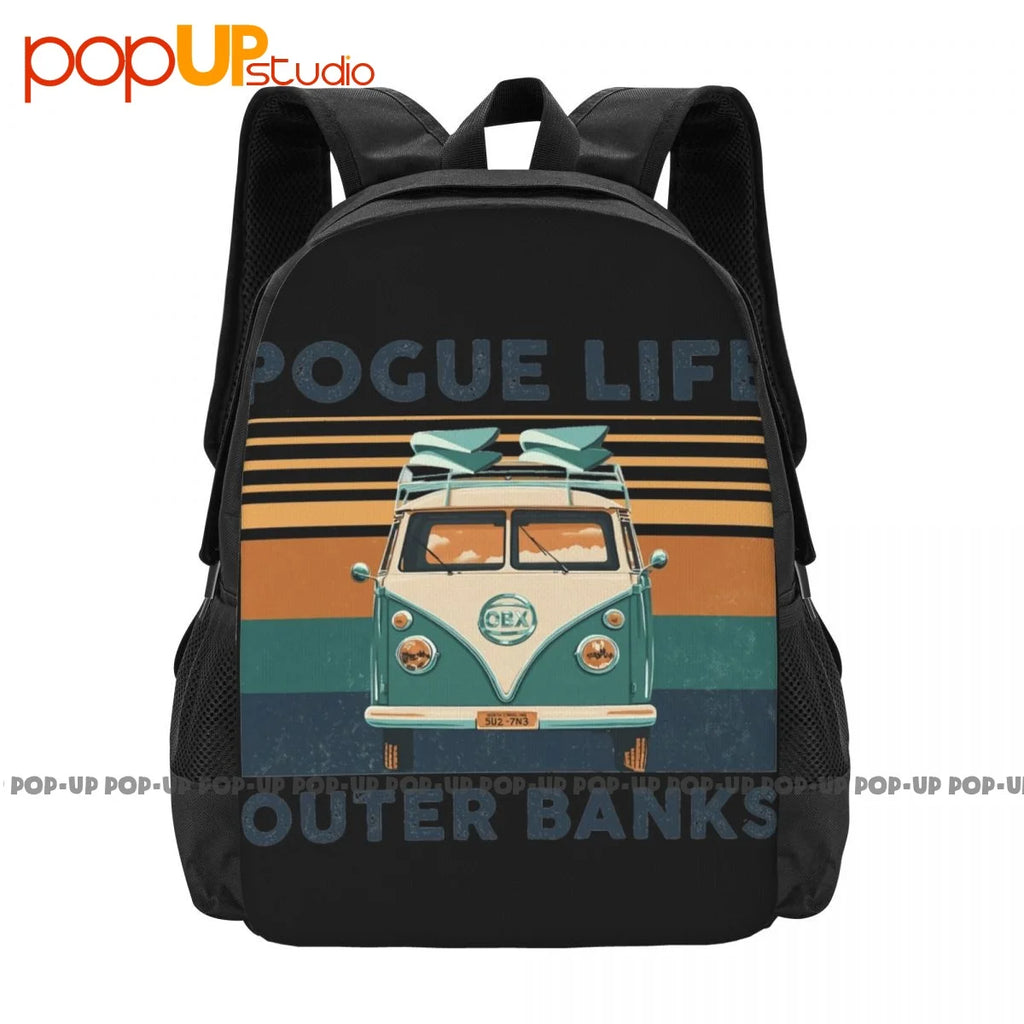 Outer Banks Pogue Life Surf Van Obx Beach Backpack Large Capacity Hot Bags